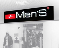 Объемные буквы для магазина одежды MENS